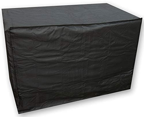 Image of Oxbridge Black Small Bistro Outdoor Garden Patio Furniture Set Cover 1.52m x 0.82m x 0.92m/5ft x 2.7ft x 3ft 5 YEAR GUARANTEE