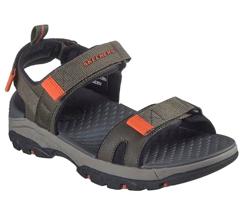 Image of Skechers Men's Tresmen Ryer Sandals, Olive Mesh/Synthetic, 10 UK