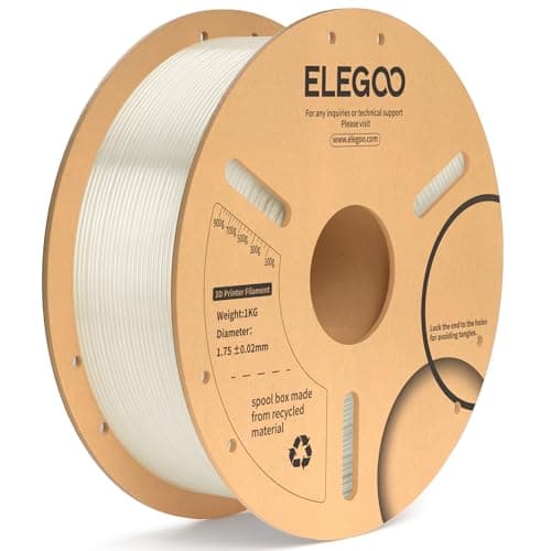Image of ELEGOO PLA+ Filament 1.75mm Translucent 1KG, PLA Plus Tougher and Stronger 3D Printer Filament, Dimensional Accuracy +/- 0.02mm, 1kg Cardboard Spool(2.2lbs) Fits for Most FDM 3D Printers