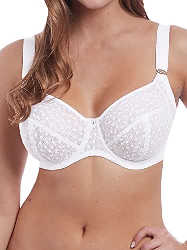 Image of Freya Women's Starlight Unlined Balcony Lace Underwire Bra Demi, White, 36FF