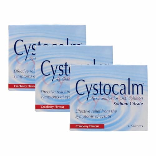 Image of Cystocalm Cystitis Relief from Burning Pain, 6 Sachets 4g Granules, Cranberry