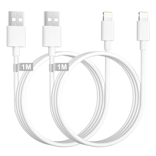Image of Car Apple CarPlay Cable 1M 2 Pack, MFi Certified USB Lightning Cable USB iPhone Charger Cable 1M Fast Charging iphone Charging Lead Iphone Wire for iPhone 14/13/12 Pro Max/11/XS/XR/X/8/7/6/5/SE, iPad