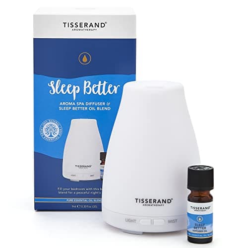 Image of Tisserand - Sleep Better | Aroma Spa Diffuser with Lavender, Jasmine & Sandalwood Diffuser Oil | 100% Pure Essential Oil Diffuser Set | 1 x 9ml