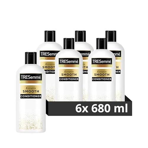 Image of TRESemme Keratin Smooth Conditioner hair care product with hydrolysed keratin for 72h frizz control, smoothness & shine 6x 680 ml