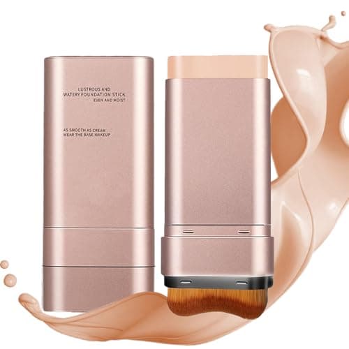 Image of Water Based Moisturising Foundation Stick - Natural Sheer Coverage Hydrating Cream Foundation & Lightweight Long Lasting Makeup Stick Dual Ended Balm with Built In Brush Blendable Foundation(Natural)
