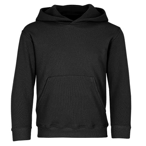 Image of Fruit Of The Loom Kids Childrens Hoodie Hooded Sweatshirt Black 12-13 Years