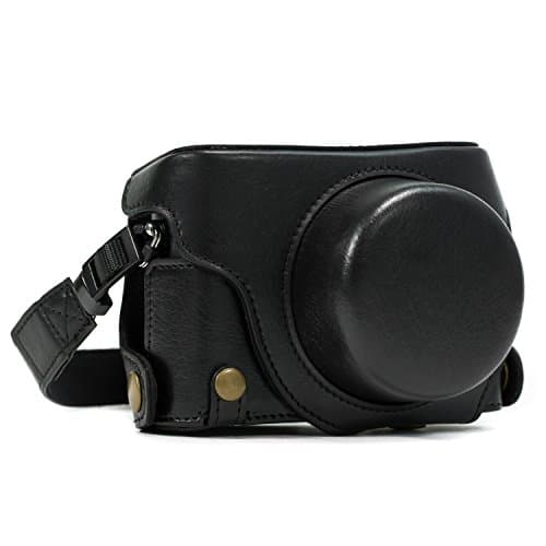Image of MegaGear MG661 "Ever Ready" Protective Leather Case Bag for Panasonic Lumix LX100/DMC-LX100 Camera - Black