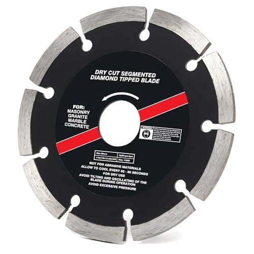 Image of Dekton Dry Cut Segmented Diamond Tipped Blade- Ideal For Masonry, Granite, Marble And Concrete| 115mm Size Disc With 22mm Core| Segmented Blade| Diamond Tipped For Durability| Long-lasting Performance