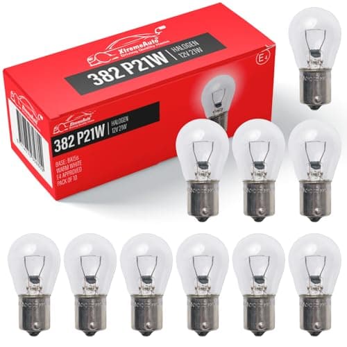 Image of Xtremeauto 382 P21w Car Bulbs 10 Pack - Car Light Bulbs, Replace Indicator Bulb, Brake Light Bulbs, Stop And Tail Light Bulbs, Clear Light 12V BA15S 382 P21W Rear Break Light Bulbs, Replace Car Lights