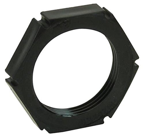 Image of LOCKNUT, M32 Black Polyamide 10PK | Cable Management Gland LOCKNUTS Accessories, 10 X Qty - 10061784
