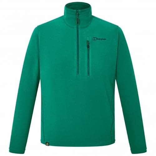Image of Berghaus Men's Prism Micro Polartec Fleece Half Zip Jacket Fleece Half Zip, Green, M