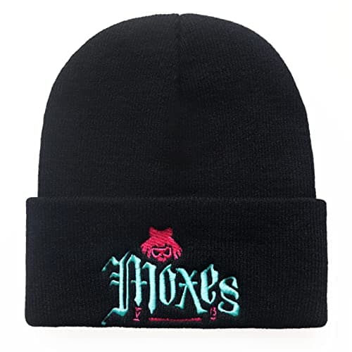 Image of Roffatide Anime Cyberpunk Edgerunners Beanie Hat Moxes Skull Caps Winter Knit Hat for Boys Girls Embroidered Beanie Cap
