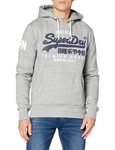 Image of Superdry Men's Vl Ns Hood Hooded sweatshirt Not Applicable, Gray Marl, M