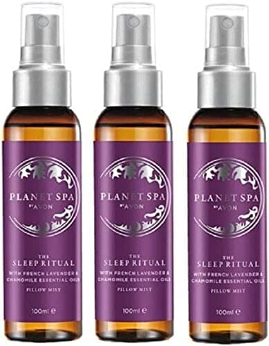 Image of Pack of 3 Avon Planet Spa Aromatherapy Beauty Sleep Pillow Mist with French Lavender and chamomile essential oil formerly Sleeptherapy pillow mist 3 x 100ml