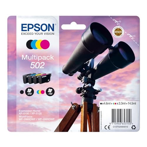 Image of Epson 502 Binoculars Genuine Multipack, 4-colours Ink Cartridges