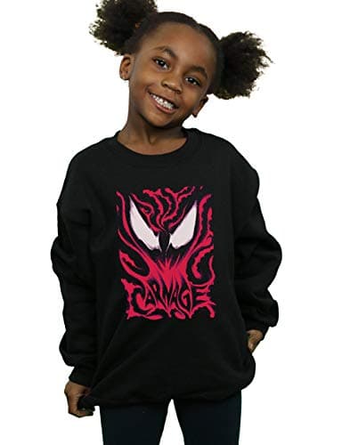 Image of Marvel Girls Venom Carnage Sweatshirt Black 7-8 Years