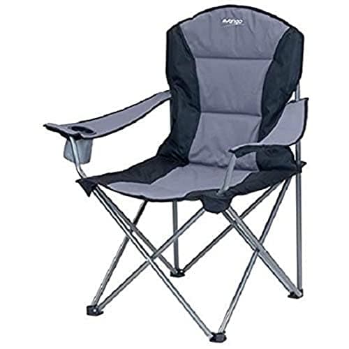 Image of Vango Goliath X-Large Padded Camping Chair for Adults [Amazon Exclusive], Extra Wide Seat with Insulated Drinks Holder, Folding Garden Chair for Outdoors, Fishing, Beach
