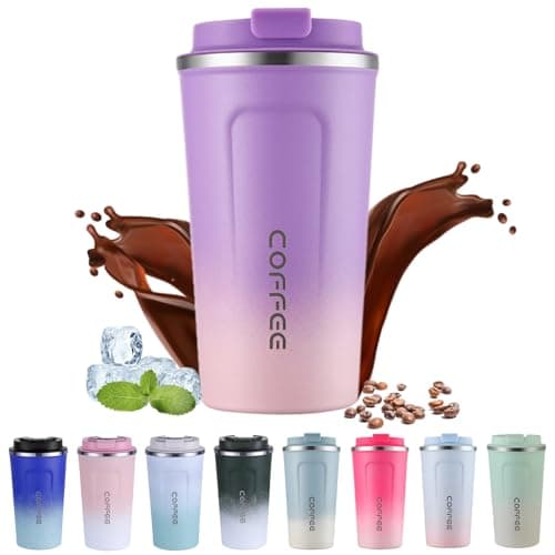 Image of EACHPT Travel Mug, 510ml Stainless Steel Thermal Cup with Leakproof Lid - Vacuum Insulated, for Hot & Cold Drinks/Tea