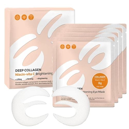 Image of DEGHOUY E Shape Korean Eye Patches, 5 Pairs Deep Collagen Mask for Dark Circles, Firming and Hydrating Skin Care