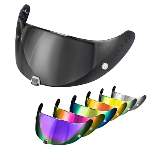 Image of PSLER Helmet Visor for EXO 520 1400 R1 Tinted Visor for Scorpion EXO 391 520 1400 R1 Motorbike UV Protection Face Shield Replacement Accessories(Light Black)