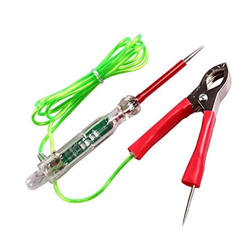 Image of CENPEK Automotive Circuit Tester, Test Light Automotive 3-24 Volt DC Voltage Tester, Dual Probes PU Antifreeze Cable Big Alligator Clip Two-Way Voltage Test