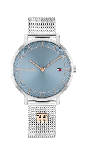 Image of Tommy Hilfiger Two Hand Quartz Movement Watch for Women with Silver Stainless Steel Mesh Bracelet - 1782738