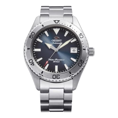 Image of Orient Sports Mako RA-AC0Q14L 40 mm Men's Automatic and Manual Winding Mechanical Sports Bracelet and Case Stainless Steel Grey Dial Analogue Blue