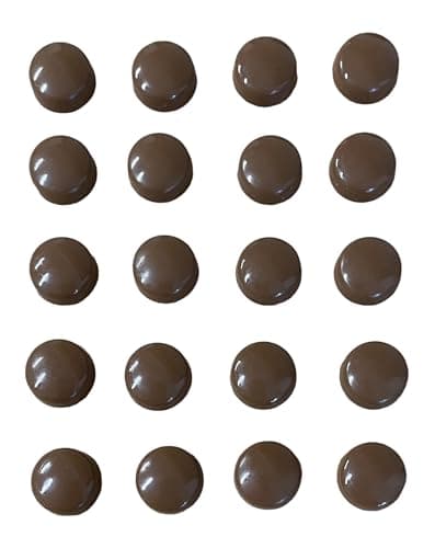 Image of 20 x Screw Cover Caps for No 6-8 Gauge Screws, Firm Clip-On Type (Dark Brown)