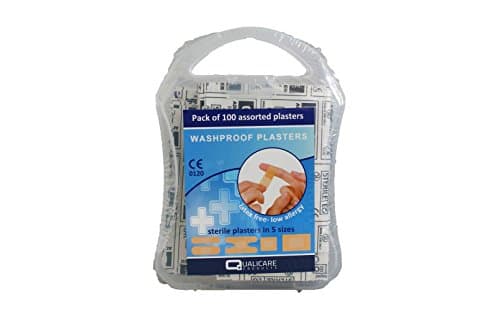 Image of Qualicare Washproof Assorted Plasters (Plastic Box of 100)