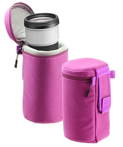 Image of Navitech Purple Water Resistant Camera Lens Protective Case Pouch - Compatible with Nikon Nikkor Z 85mm f/1.2 S Lens
