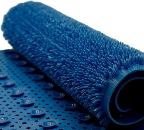 Image of AQUALONA® Luxury Bath Mat, Anti-Mould Non-Slip – PVC. BPA, Latex and Phthalate Free (Comfort Blue)