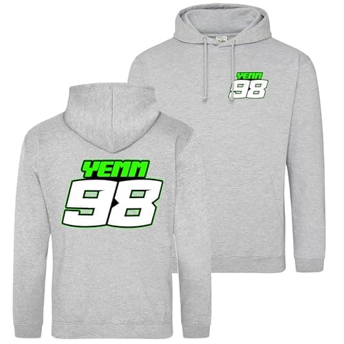 Image of Purple Print House Custom Adults Motocross Hoodie Name & Race Number Hoody Personalised MX Dirt Bike Racing Pits Track Day Practice Jumper Men Women, L, Sport Grey