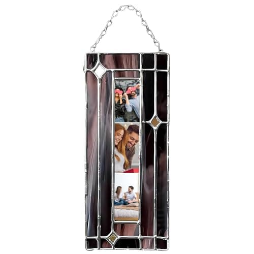 Image of Photo Frame: 5 x 15 cm Vintage Photo Frame, Wooden Fo Cough Display Stand for Memories, Acrylic Hanging Family Tree Frames,