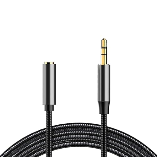 Image of Rpanle Audio Extension Cable, 3.5mm Male to Female Earphone Extension Cord, Stereo Aux Jack Cable, for Headphones, PC, Smartphones, Tablets (1.5m)