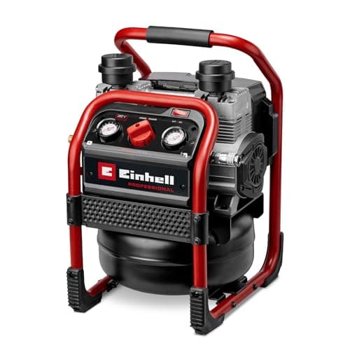 Image of Einhell Professional Cordless Compressor 36V Power X-Change, Max. 8 Bar, 8 L Tank, 210 L/Minute Suction Capacity, Pressure Gauge, Oil-Free, Particularly Quiet, Without Battery SILENZZO 36/210