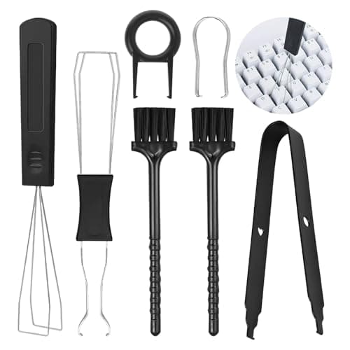 Image of 7pcs Keycap Remover Keycap Swapper Switch Puller Cleaning Brush and Precision Tweezers Designed for Mechanical and Standard Keyboards Hot Swappable Essential Tools Kit for Enhanced Maintenance