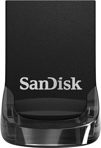 Image of SanDisk 256GB Ultra Fit USB 3.2 Flash Drive, USB Stick, memory stick for laptops and gaming consoles, plug-and-stay, speeds up to 400 MB/s read, RescuePRO data recovery software, Black
