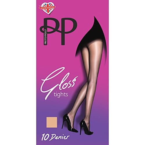 Image of Pretty Polly Ladies Nude 10 Denier Sheer Gloss Everyday Tights (S/M (34"-40" Hip))
