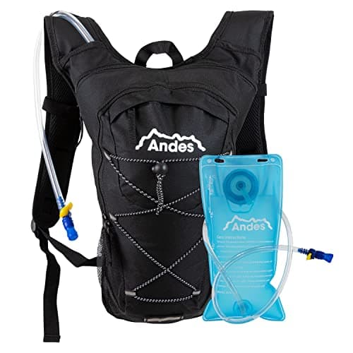 Image of Andes 2 Litre Black Hydration Pack/Backpack Running/Cycling with Water Bladder/Pockets