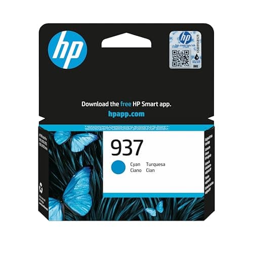 Image of HP 937 Cyan Original ink cartridge