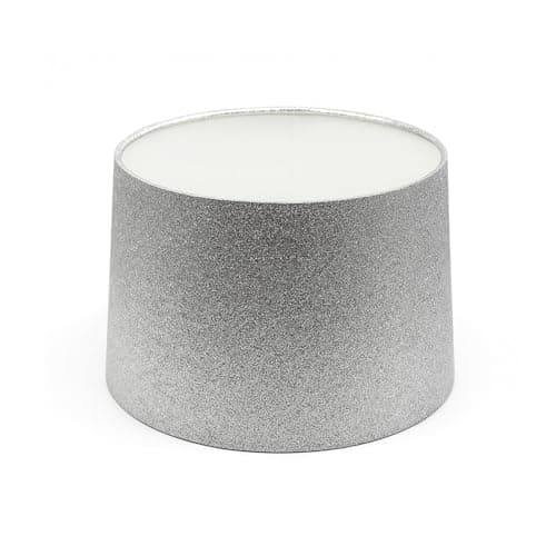 Image of VOLTICO Satin Table Lamp Shade Classic Decorative Lampshade with Adjustable Fitting for Living Room & Bedroom (1, Silver)