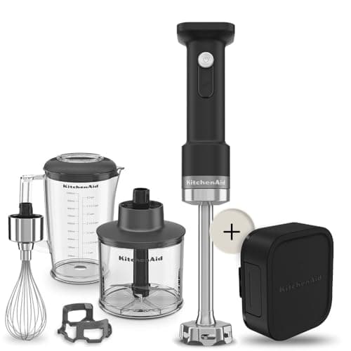 Image of KitchenAid GO - CORDLESS HAND BLENDER PLUS ACCESSORIES WITH BATTERY - 5KHBRV75BM