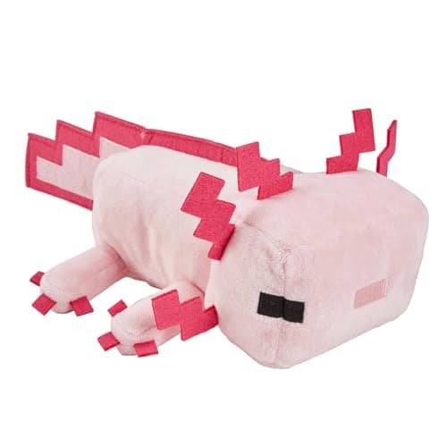 Image of Minecraft Basic Plush Character Soft Dolls, Video Game-Inspired Collectible Toy Gifts for Kids & Fans Ages 3 Years Old & Up, HBT42, Axolotl
