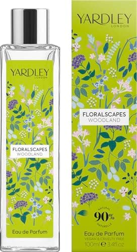 Image of Yardley London Floralscapes Woodland Eau de Parfum, Woody Womens Fragrance with Top Notes of Pink Pepper and Mandarin and Earthy Base, Floral and Woody Perfume for Women 100ml