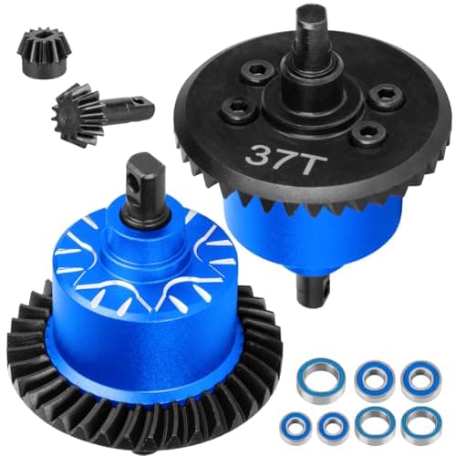 Image of BRCatWPark Front Rear 37T Differential Gear Upgrades Part for 1/10 Slash 4X4 (VXL)/Rustler 4X4 (VXL)/Stampede 4X4 (VXL)/Jato 4X4 (VXL) 4WD,XO-1,RC Steel #45 Diff Set Hop Ups,Navy Blue