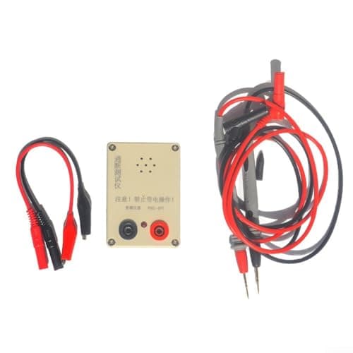 Image of 9V Buzzer Continuity Tester for Wire and PCB Cable Testing with Audible and Visual Indicator for Electrical Circuit Switch Products (tester - line - clip)