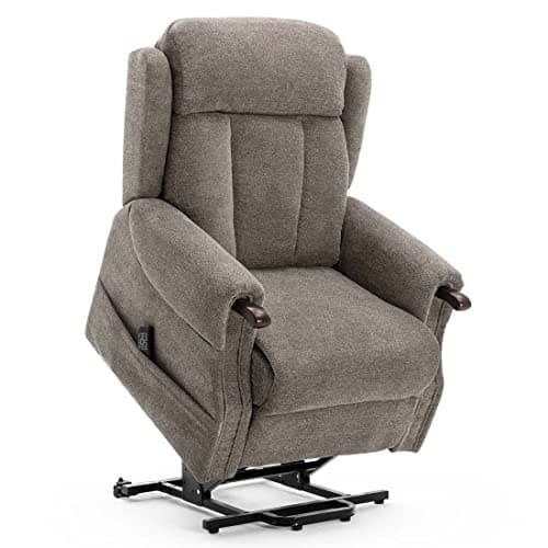 Image of HALTON DUAL MOTOR ELECTRIC RISE RECLINER FABRIC ARMCHAIR LIFT ASSIST MOBILITY RISER CHAIR - HEAVY DUTY WEIGHT UP TO 26 STONE