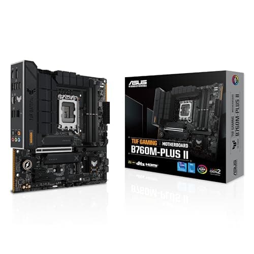 Image of Asus TUF GAMING B760M-PLUS II, Intel B760, 1700, Micro ATX, 4 DDR5, HDMI, DP, 2.5G LAN, PCIe5, 3x M.2