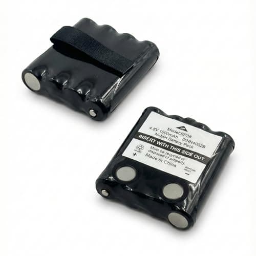 Image of 2 Pack Battery for Motorola TLKR T80 Extreme T81 Hunter T60 XT180 XTR446 T50 T8 T9 Walkie Talkie, 1000mAh 4.8V Ni-MH Replacement for IXNN4002A IXNN4002B 00242 PMR446 Radio