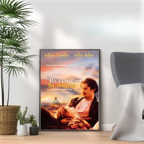 Image of Before Sunrise, 90s Movie Print Vintage Nostalgic Film Poster, A4 and A3 Size Frame Options,Great Home, Pub, Café, Bar Decoration Wall Art Print, House gift for movie lovers (A4 Print Only)